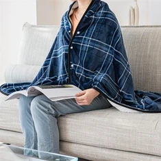 Selimut Selendang Flanel dan Sherpa